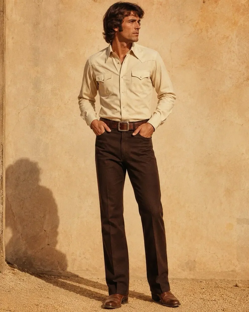 Vintage 70’s Wrangler 82682BN Men’s Regular Fit Wrancher Pant Brown Size 32 X 26
